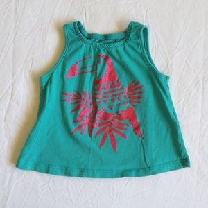 joe fresh tropical glitter graphic swing tank top 12-18 months baby girl